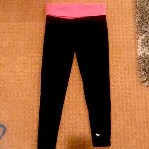 Pink leggings black